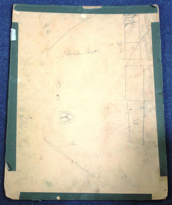 Robert Van Rosen (1904-1966) Two stage designs for Peter the Great (act one, scene three and act two), 20 x 15in., unframed